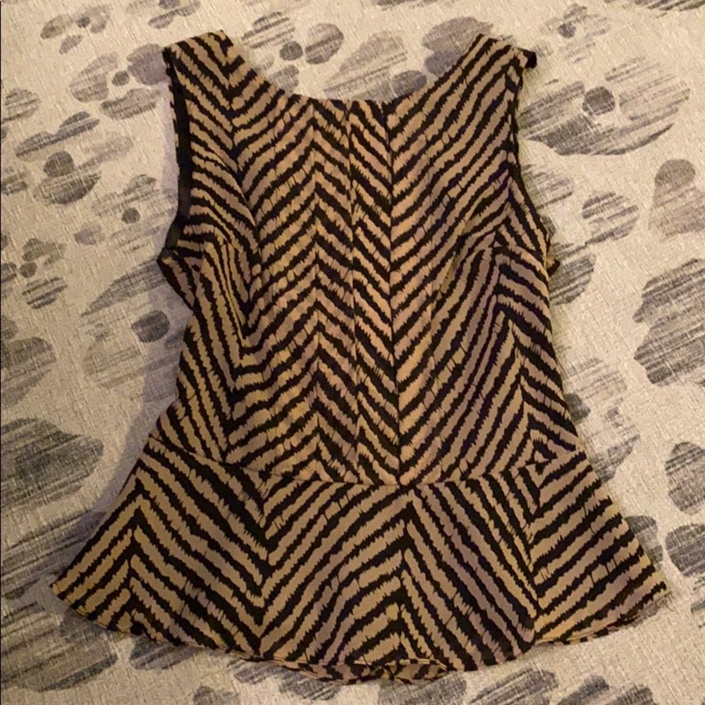 KNT by Kova and T Zebra Print Blouse Sz XS